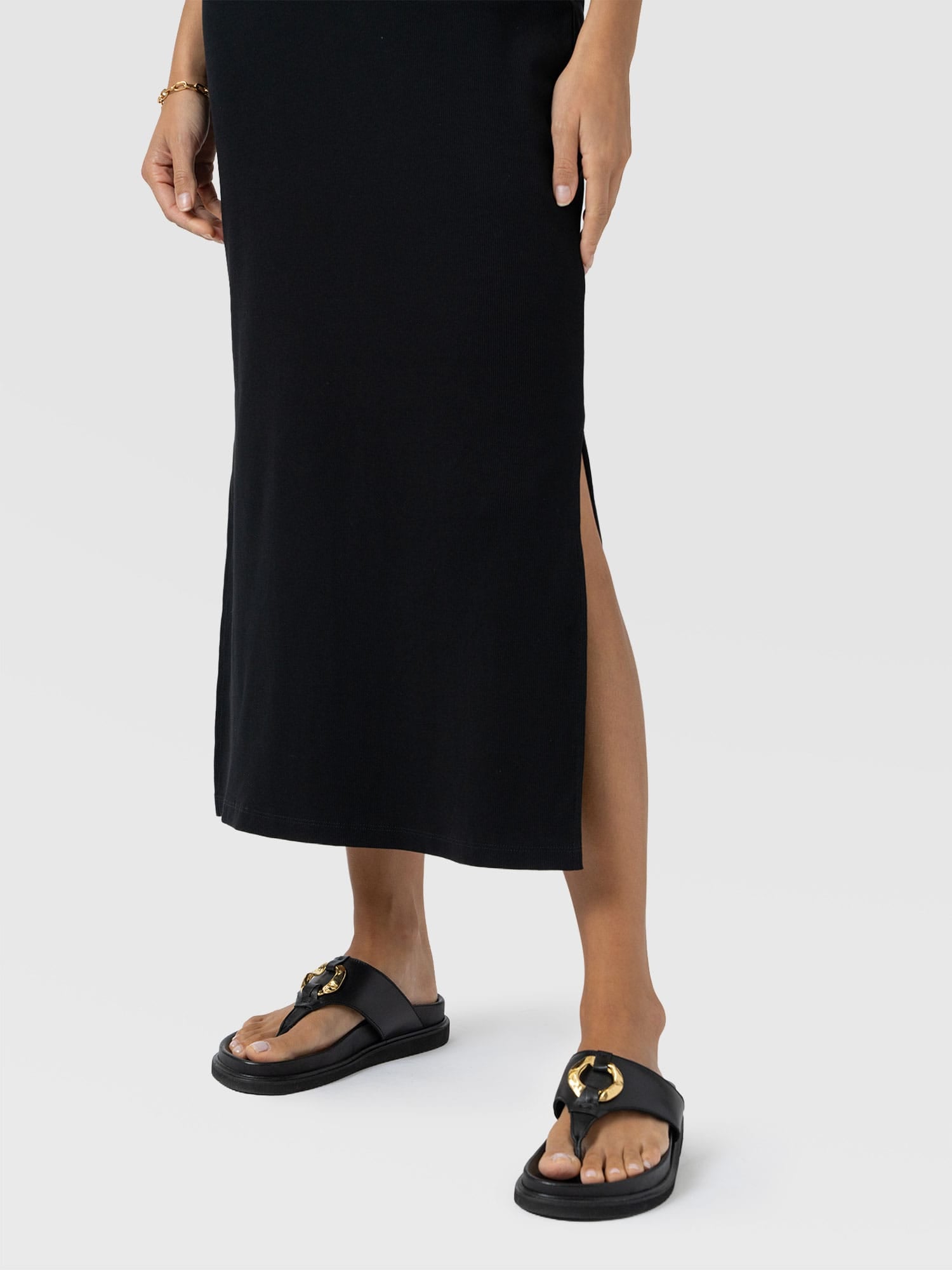 Andie Sleeveless V Neck Dress - Black Lace - Image 3