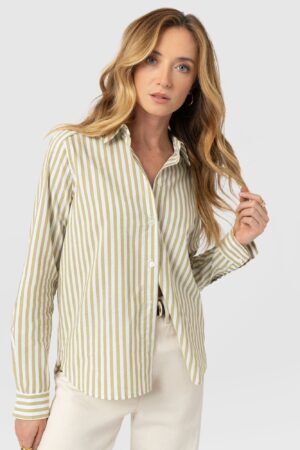 Anneliese Shirt - Green Stripe