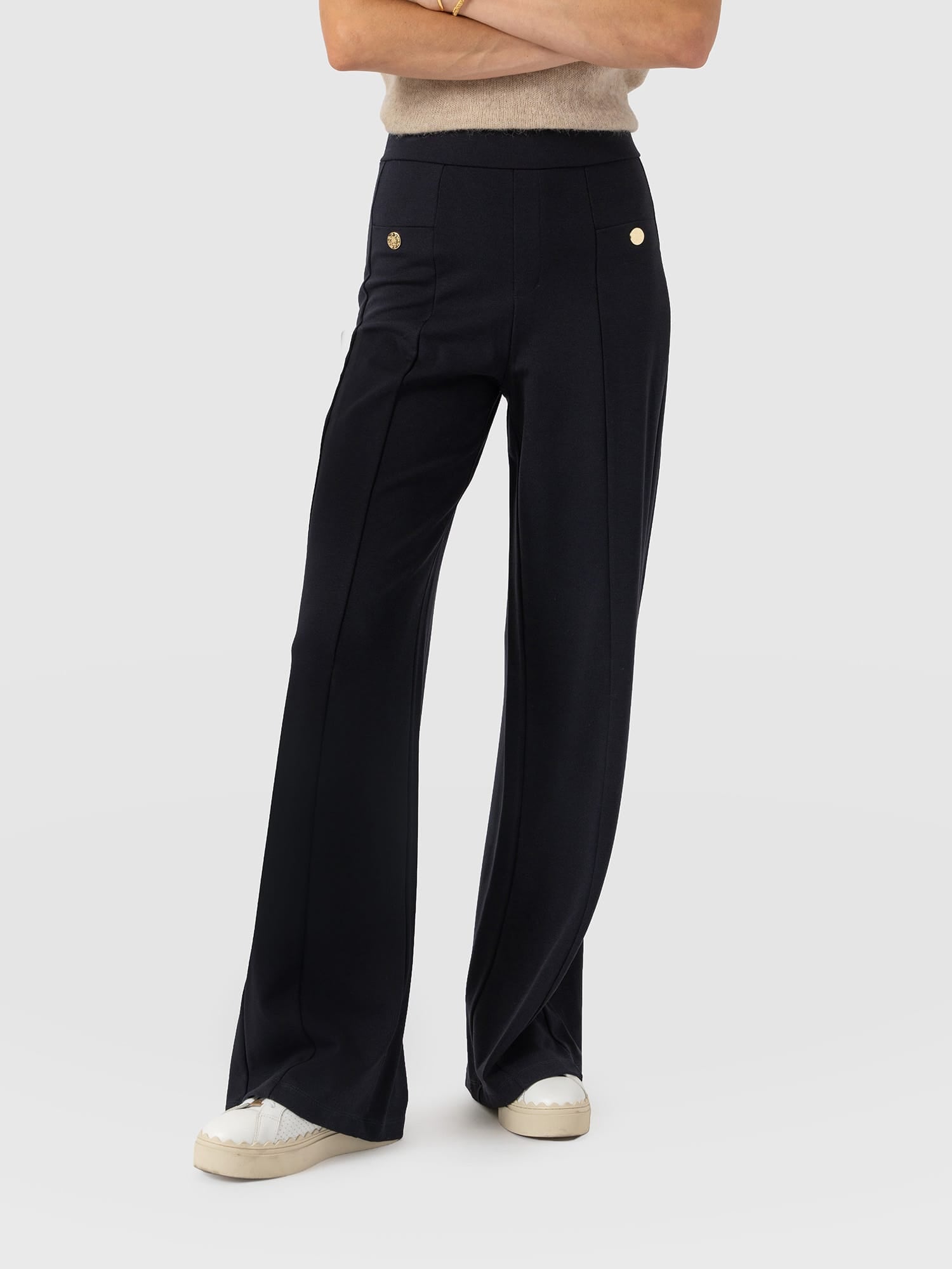 Averie Wide Leg Pant - Navy - Image 3