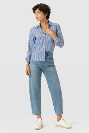 Barrel Leg Jean - Light Blue