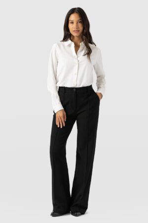 Cambridge Tailored Wide Leg Pant - Black