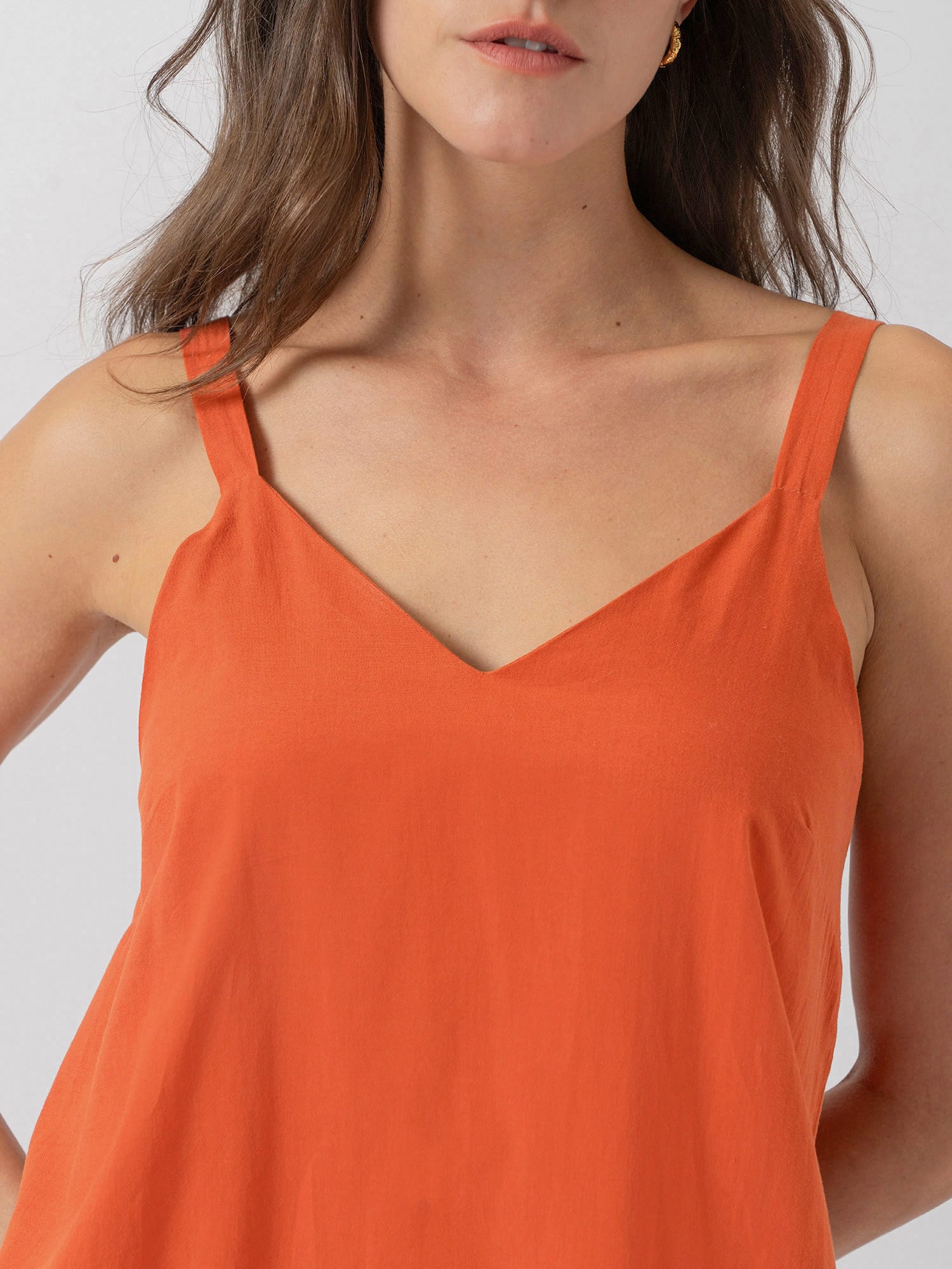 Candice A - Line Dress - Burnt Orange - Image 5