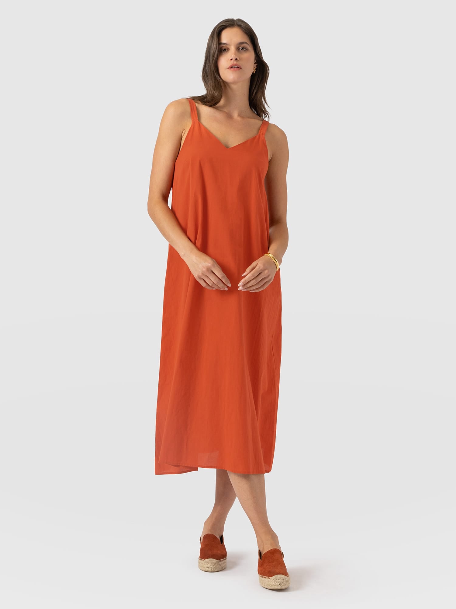 Candice A - Line Dress - Burnt Orange - Image 3