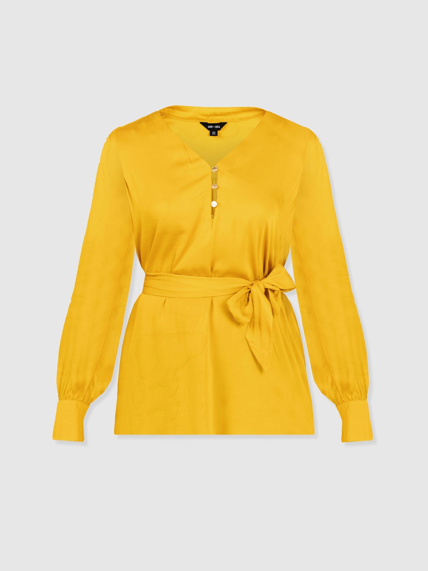 Joselyn V Neck Blouse - Golden Yellow - Image 7