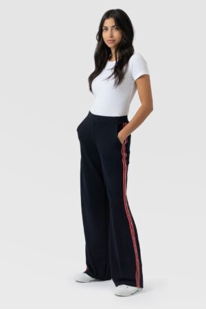 Hoxton Straight Leg Pant - Navy/Red Stripe